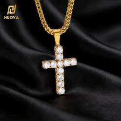 Delicate Cross Pendant Stainless Steel