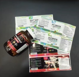 Custom Supplement Bottle Label Metallic