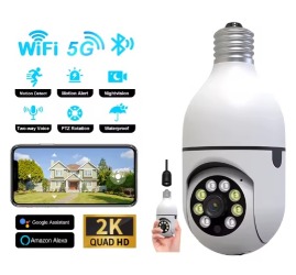 2K WiFi Camera Bulb Indoor Color Night