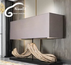 Modern Style Extendable Solid Wood Lamp