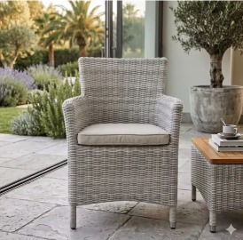 Stackable All Weather PE Wicker Armchair