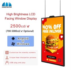 LCD Window Display Signage Advertising