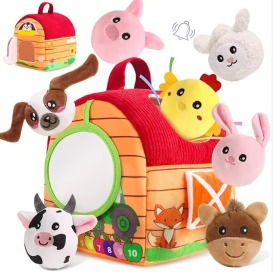 Baby Toys Plush Barn with Stuffed Farm