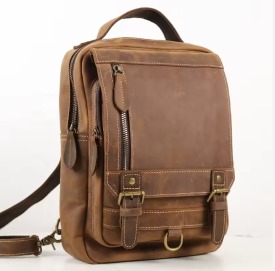 Crazy Horse Genuine Leather Sling Bag