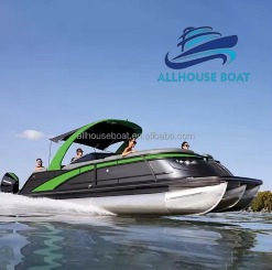 25ft Luxury Pontoon Boat Fiberglass