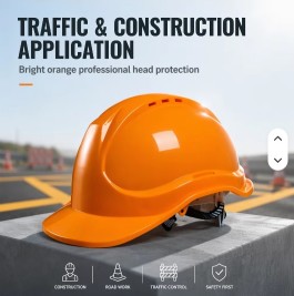 Vented ABS Construction Hard Hat Adjust