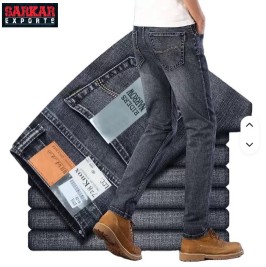  Men's Straight Jeans Stretch Breathable