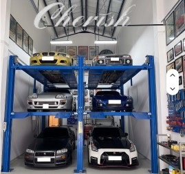 4 Post Hydraulic Drive 3Car Parking Lift