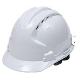 White ABS Safety Hard Hat Adjustable 