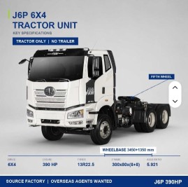 FAW J6P 6x4 Tractor Truck 390HP Prime